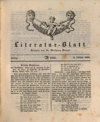 Morgenblatt für gebildete Stände Freitag 3. Oktober 1834