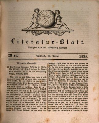 Morgenblatt für gebildete Stände Mittwoch 28. Januar 1835