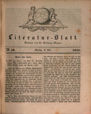 Morgenblatt für gebildete Stände Montag 4. Mai 1835
