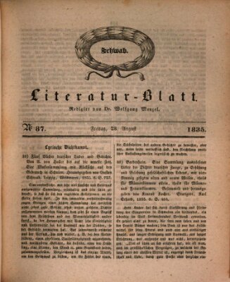 Morgenblatt für gebildete Stände Freitag 28. August 1835