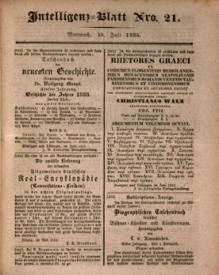 Morgenblatt für gebildete Stände Mittwoch 15. Juli 1835