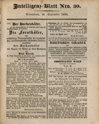 Morgenblatt für gebildete Stände Samstag 12. September 1835