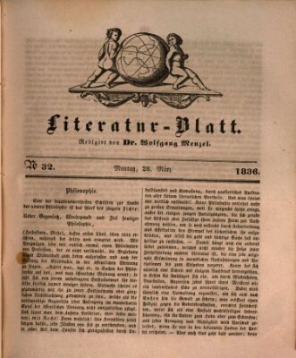 Morgenblatt für gebildete Stände Montag 28. März 1836