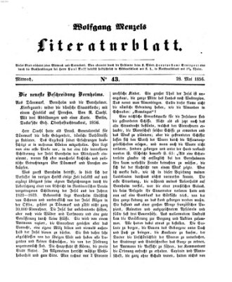 Literaturblatt (Morgenblatt für gebildete Stände) Montag 28. Mai 1855