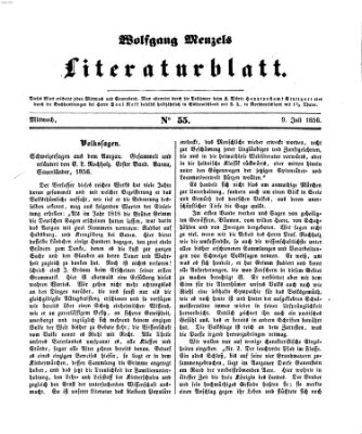 Literaturblatt (Morgenblatt für gebildete Stände) Montag 9. Juli 1855