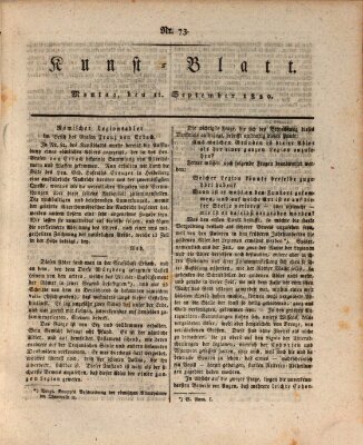 Morgenblatt für gebildete Stände Montag 11. September 1820