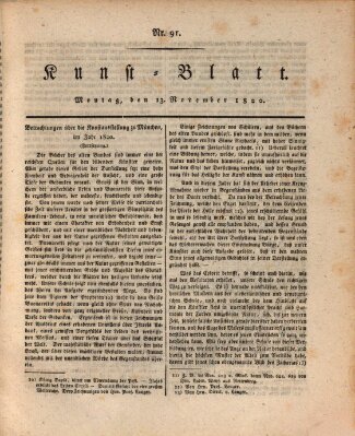 Morgenblatt für gebildete Stände Montag 13. November 1820
