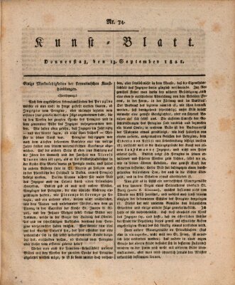 Morgenblatt für gebildete Stände Donnerstag 13. September 1821