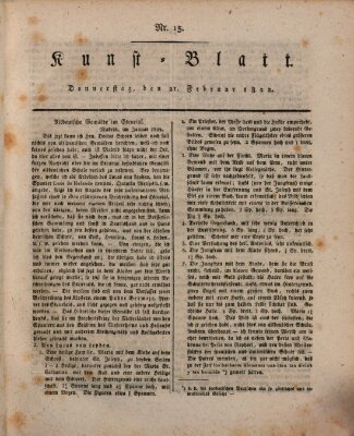 Morgenblatt für gebildete Stände Donnerstag 21. Februar 1822
