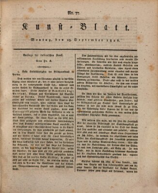 Morgenblatt für gebildete Stände Montag 25. September 1826