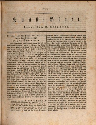 Morgenblatt für gebildete Stände Donnerstag 18. März 1830