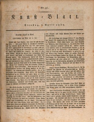 Morgenblatt für gebildete Stände Dienstag 6. April 1830