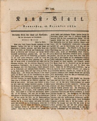 Morgenblatt für gebildete Stände Donnerstag 16. Dezember 1830