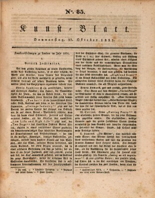 Morgenblatt für gebildete Stände Donnerstag 27. Oktober 1831