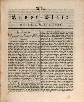 Morgenblatt für gebildete Stände Donnerstag 25. April 1833
