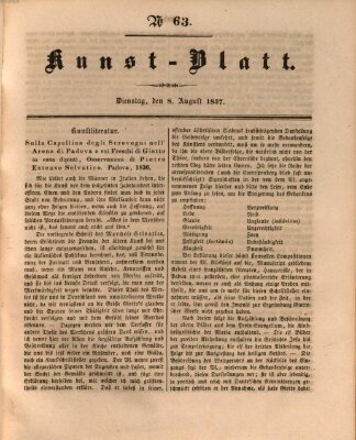 Morgenblatt für gebildete Leser (Morgenblatt für gebildete Stände) Dienstag 8. August 1837