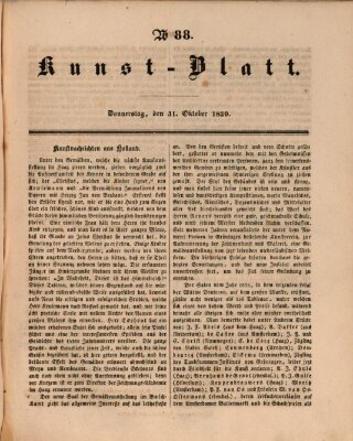 Morgenblatt für gebildete Leser (Morgenblatt für gebildete Stände) Donnerstag 31. Oktober 1839