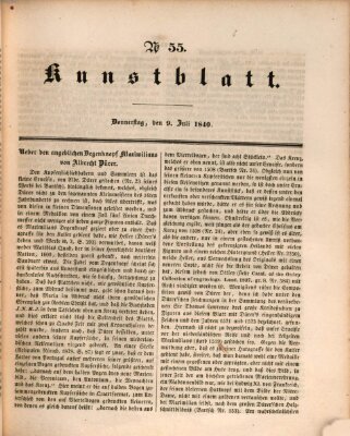 Morgenblatt für gebildete Leser (Morgenblatt für gebildete Stände) Donnerstag 9. Juli 1840