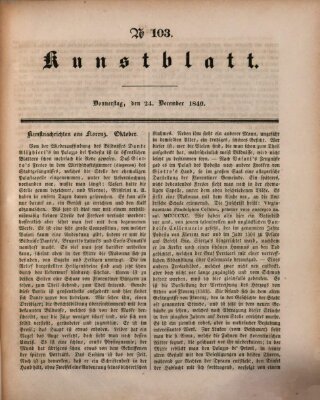 Morgenblatt für gebildete Leser (Morgenblatt für gebildete Stände) Donnerstag 24. Dezember 1840