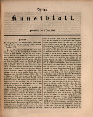 Morgenblatt für gebildete Leser (Morgenblatt für gebildete Stände) Donnerstag 1. Juni 1843
