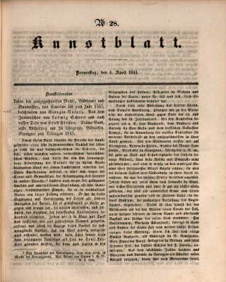 Morgenblatt für gebildete Leser (Morgenblatt für gebildete Stände) Donnerstag 4. April 1844