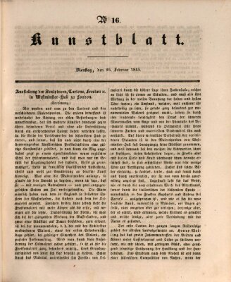 Morgenblatt für gebildete Leser (Morgenblatt für gebildete Stände) Dienstag 25. Februar 1845