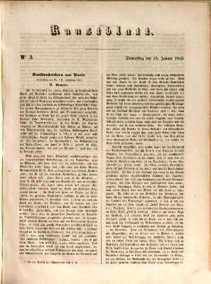 Morgenblatt für gebildete Leser (Morgenblatt für gebildete Stände) Donnerstag 15. Januar 1846
