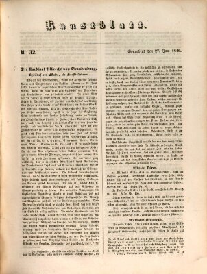 Morgenblatt für gebildete Leser (Morgenblatt für gebildete Stände) Samstag 27. Juni 1846