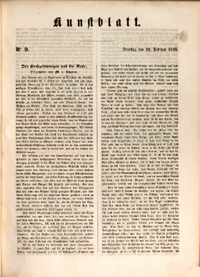 Morgenblatt für gebildete Leser (Morgenblatt für gebildete Stände) Dienstag 22. Februar 1848