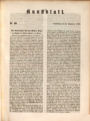 Morgenblatt für gebildete Leser (Morgenblatt für gebildete Stände) Donnerstag 21. September 1848