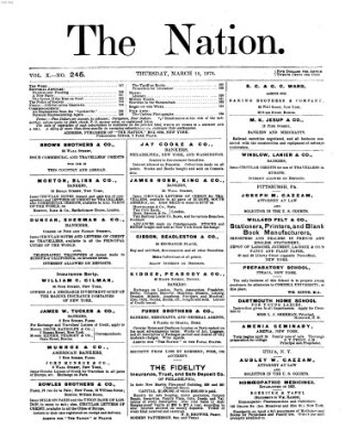 The nation Donnerstag 10. März 1870
