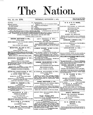 The nation Donnerstag 1. September 1870