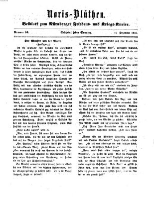 Norisblüthen (Nürnberger Abendzeitung) Sonntag 16. Dezember 1860