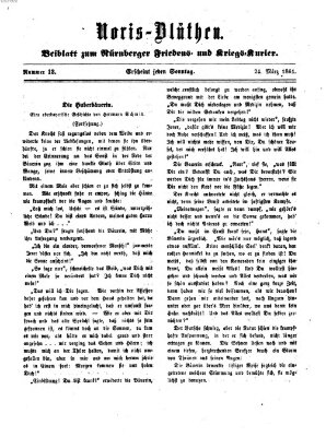 Norisblüthen (Nürnberger Abendzeitung) Sonntag 24. März 1861