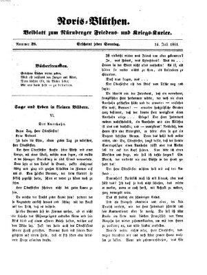 Norisblüthen (Nürnberger Abendzeitung) Sonntag 14. Juli 1861