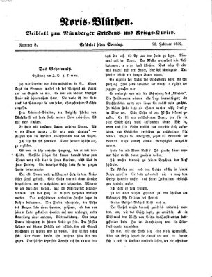 Norisblüthen (Nürnberger Abendzeitung) Sonntag 23. Februar 1862