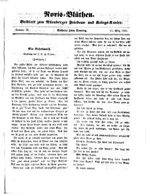 Norisblüthen (Nürnberger Abendzeitung) Sonntag 23. März 1862