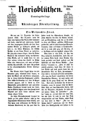 Norisblüthen (Nürnberger Abendzeitung) Sonntag 25. Januar 1863