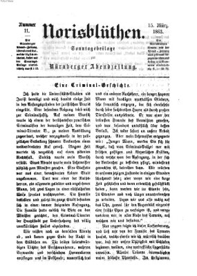 Norisblüthen (Nürnberger Abendzeitung) Sonntag 15. März 1863
