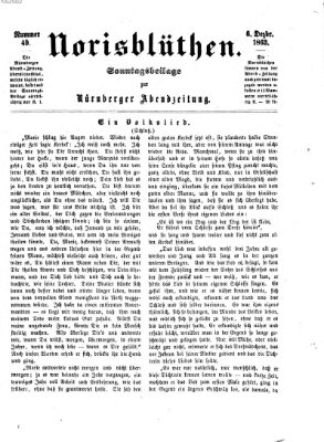 Norisblüthen (Nürnberger Abendzeitung) Sonntag 6. Dezember 1863