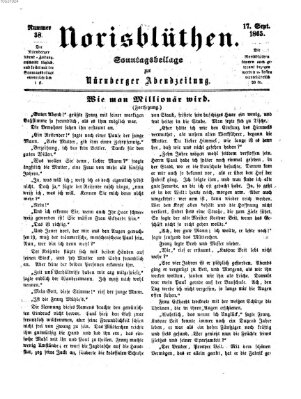 Norisblüthen (Nürnberger Abendzeitung) Sonntag 17. September 1865