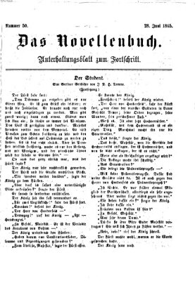 Das Novellenbuch (Der Fortschritt auf allen Gebieten des öffentlichen Lebens) Mittwoch 28. Juni 1865