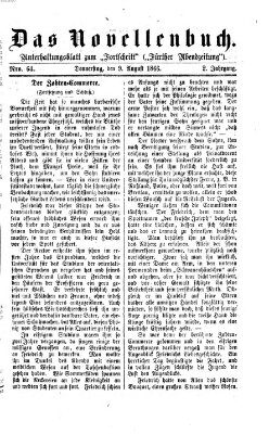 Das Novellenbuch (Der Fortschritt auf allen Gebieten des öffentlichen Lebens) Donnerstag 9. August 1866