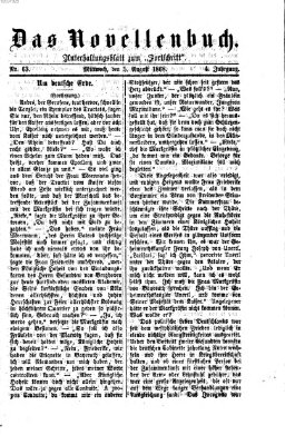 Das Novellenbuch (Der Fortschritt auf allen Gebieten des öffentlichen Lebens) Mittwoch 5. August 1868