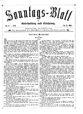 Sonntagsblatt zur Unterhaltung und Belehrung (Fürther Abendzeitung) Sonntag 13. März 1870