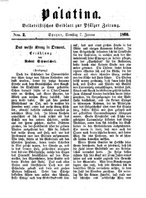 Palatina (Pfälzer Zeitung) Samstag 7. Januar 1860