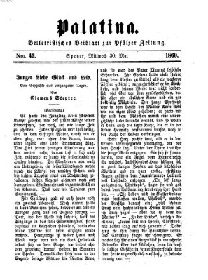 Palatina (Pfälzer Zeitung) Mittwoch 30. Mai 1860