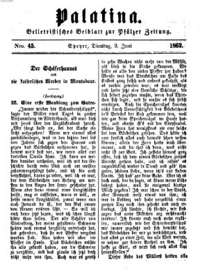 Palatina (Pfälzer Zeitung) Dienstag 3. Juni 1862