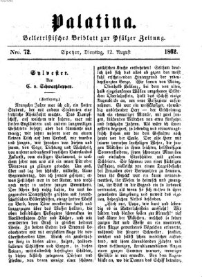 Palatina (Pfälzer Zeitung) Dienstag 12. August 1862