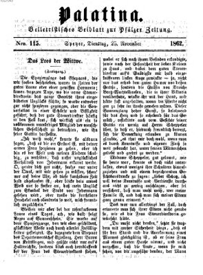 Palatina (Pfälzer Zeitung) Dienstag 25. November 1862